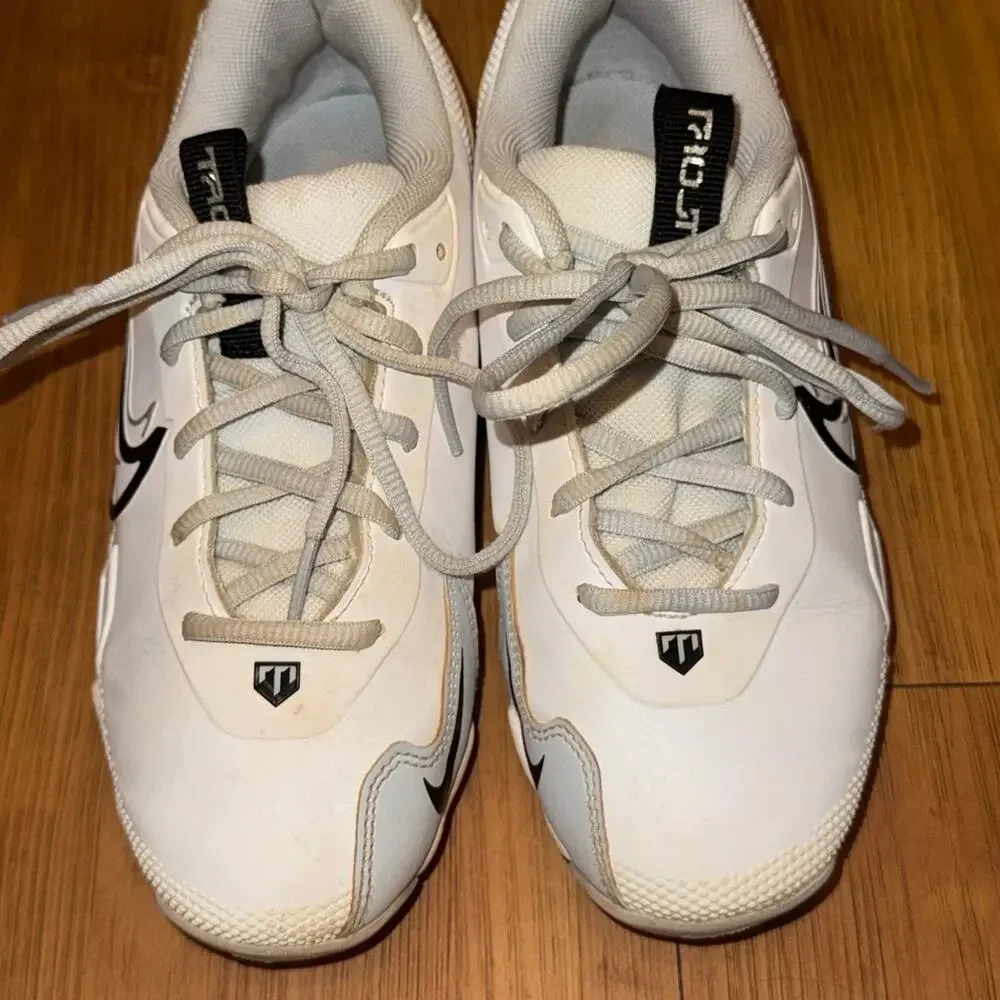 Nike Force Trout 9 Keystone Baseball Cleats Youth 3.5Y White Black FB9731-102